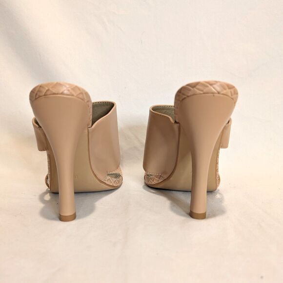 Ego X Molly-Mae Captivating Square Open Toe High Heel Waffle Mules - Picture 6 of 7
